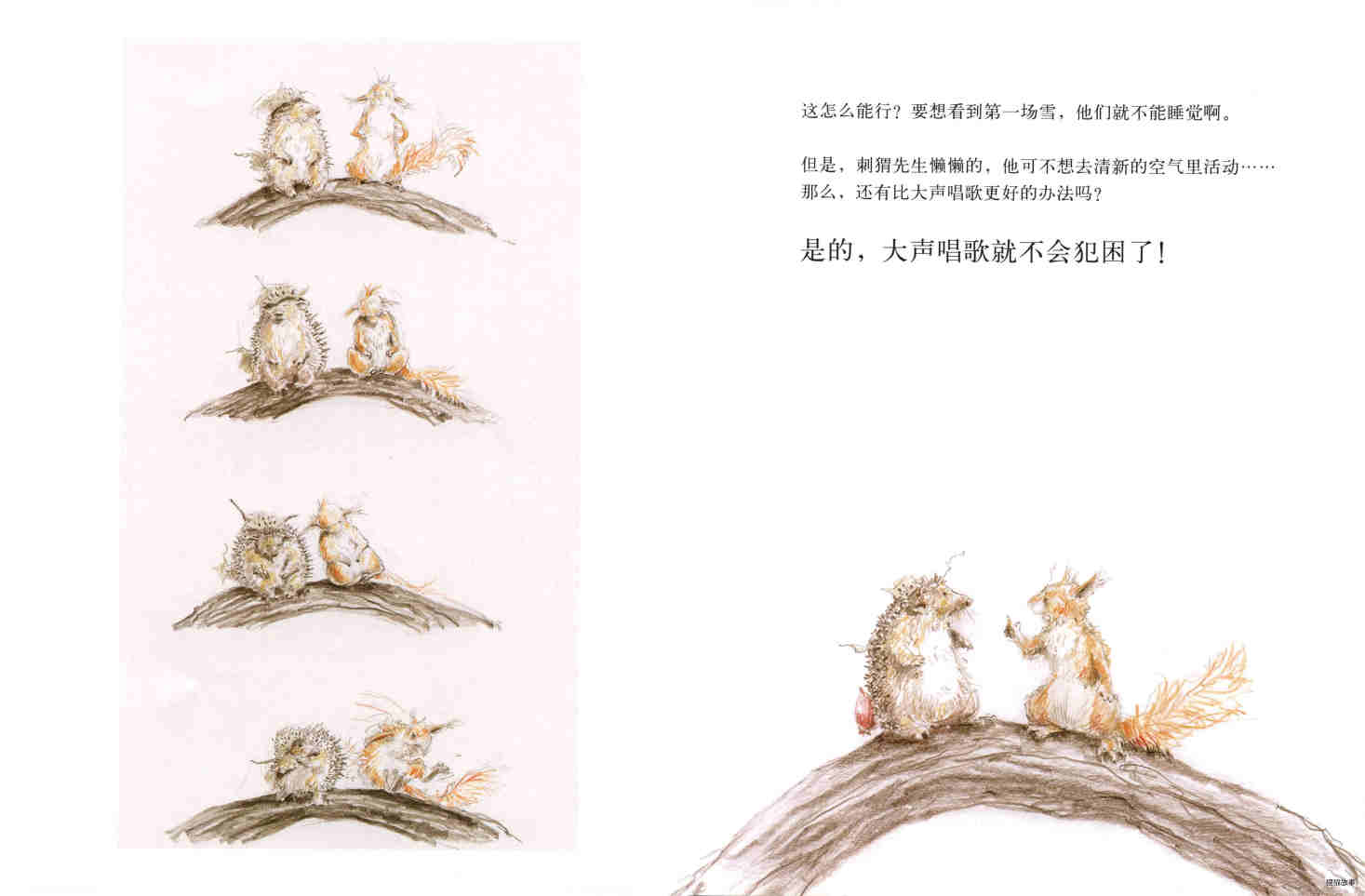 松鼠先生和第一场雪绘本故事第11页