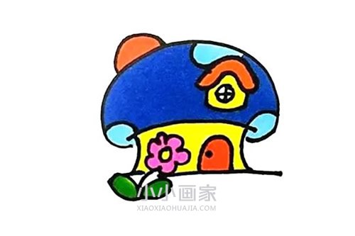 绘本故事蘑菇房简笔画画法图片步骤