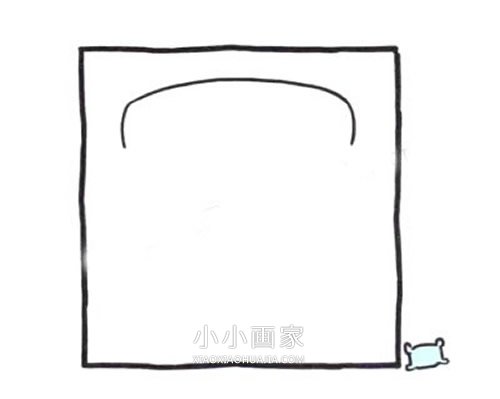 带靠枕沙发的简笔画画法图片步骤步骤2
