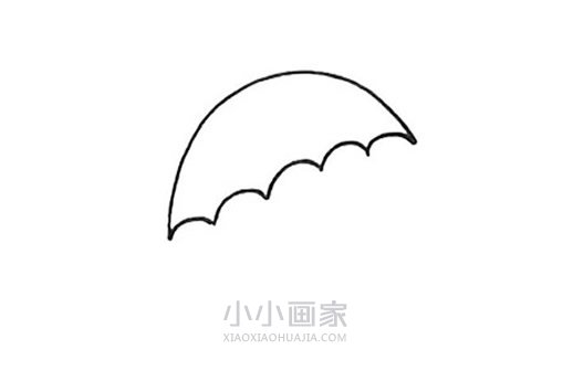 卡通雨伞简笔画画法图片步骤步骤3