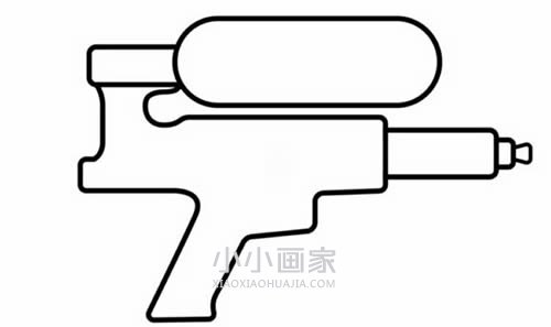 彩色玩具水枪简笔画画法图片步骤步骤4