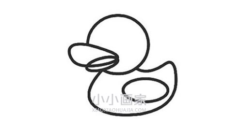 彩色小黄鸭简笔画画法图片步骤步骤3