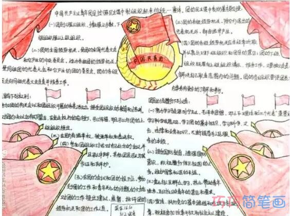 中国共青团五四爱国运动手抄报怎么画简单漂亮步骤1