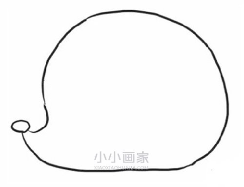 胖乎乎小刺猬简笔画画法图片步骤步骤2