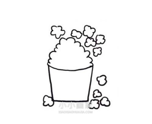 彩色爆米花简笔画画法图片步骤步骤4