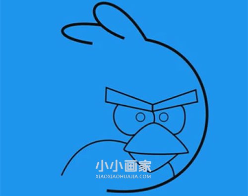 愤怒的小鸟简笔画画法图片步骤步骤4