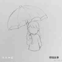 雨天打伞的小女孩简笔画画法图片步骤步骤5