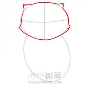 可爱猫头鹰简笔画画法图片步骤步骤3