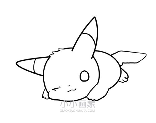 卖萌的皮卡丘简笔画画法图片步骤步骤8