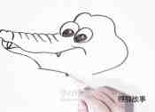 可爱卡通鳄鱼简笔画画法图片步骤步骤4