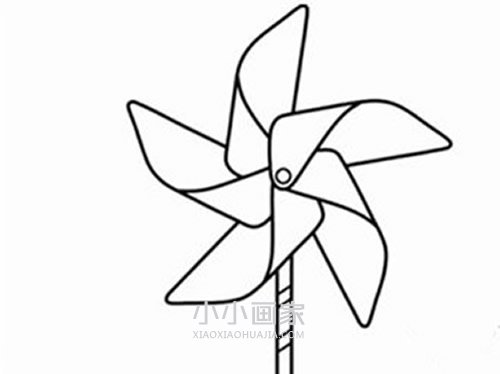 绘本故事简单风车简笔画画法图片步骤