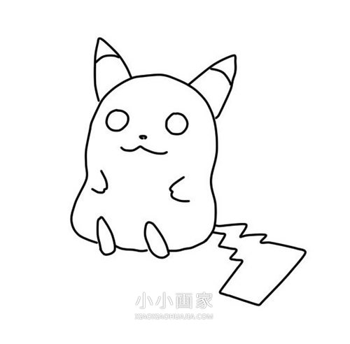 彩色皮卡丘简笔画画法图片步骤步骤10