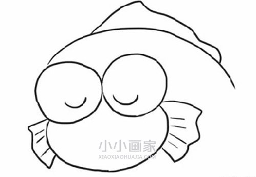 睡觉的小胖鱼简笔画画法图片步骤步骤5