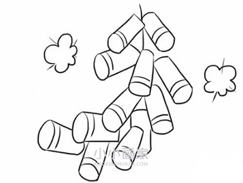 放鞭炮简笔画画法图片步骤步骤5