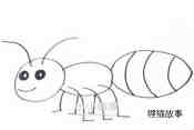 简单的蚂蚁简笔画画法图片步骤