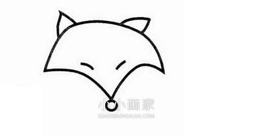 可爱狐狸简笔画画法图片步骤步骤2