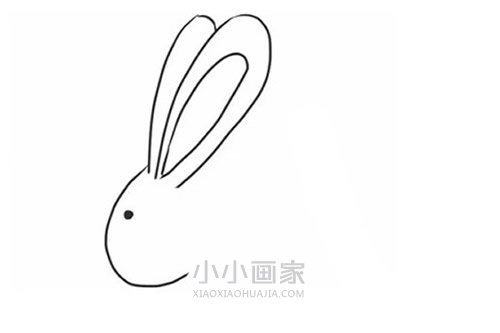 黑白兔子简笔画画法图片步骤步骤4