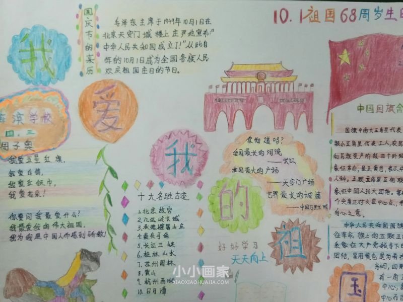 小学生庆祝国庆手抄报内容简单步骤4