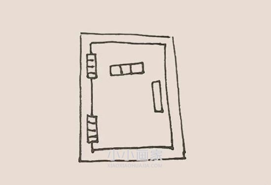 彩色保险柜简笔画画法图片步骤步骤5