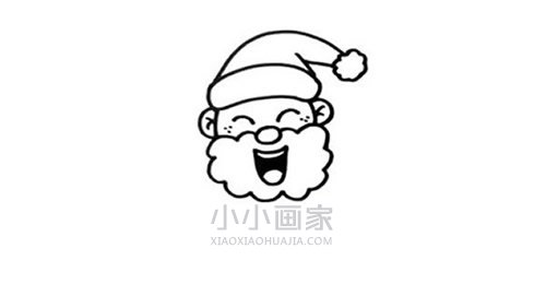 卡通圣诞老人简笔画画法图片步骤步骤3
