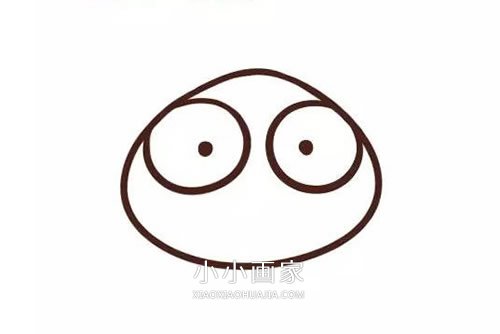 卡通小猫头鹰简笔画画法图片步骤步骤3
