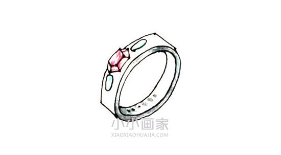 绘本故事漂亮宝石戒指简笔画画法图片步骤
