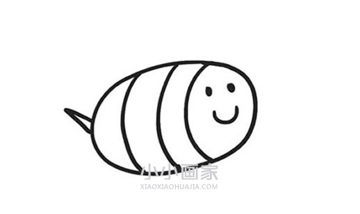 卡通小蜜蜂简笔画画法图片步骤步骤5
