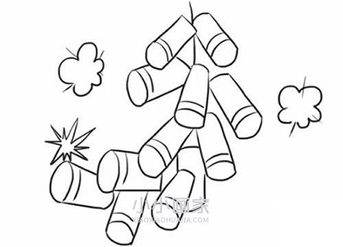 放鞭炮简笔画画法图片步骤步骤6