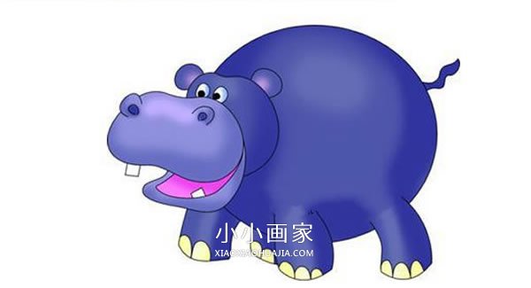 卡通河马简笔画画法图片步骤步骤1