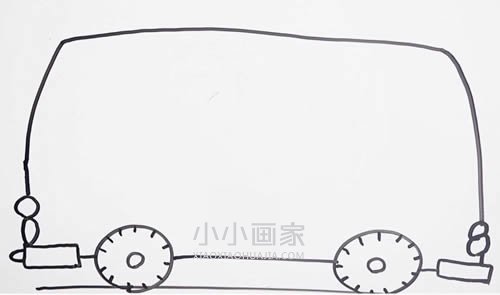 小型公交车简笔画画法图片步骤步骤3