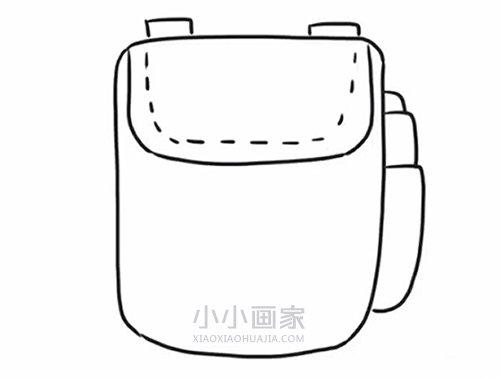双肩背书包简笔画画法图片步骤步骤5
