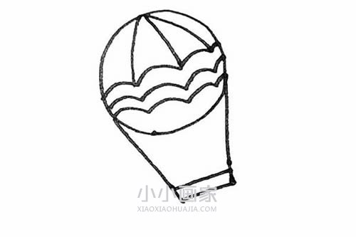 彩色热气球简笔画画法图片步骤步骤5