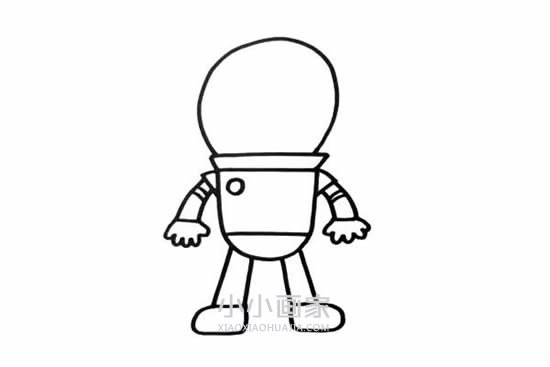 帅气宇航员简笔画画法图片步骤步骤4