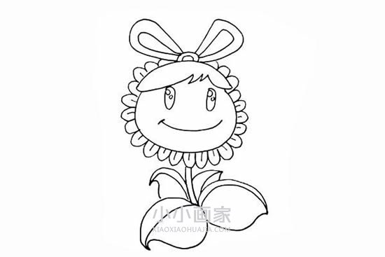 卡通向日葵简笔画画法图片步骤步骤11