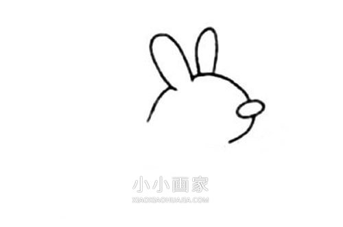 闭眼睛的彩色袋鼠简笔画画法图片步骤步骤2