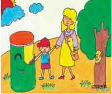 绘本故事环保绿色家园的画法简单_绿色家园儿童画图片