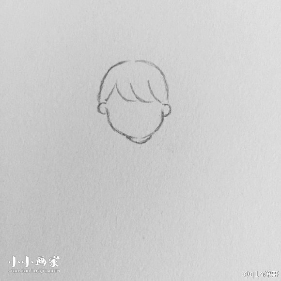 雨天打伞的小女孩简笔画画法图片步骤步骤2