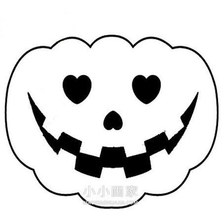 卡通南瓜灯简笔画画法图片步骤步骤1