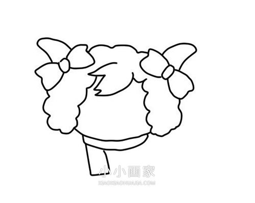 喜羊羊/美羊羊简笔画画法图片步骤步骤8