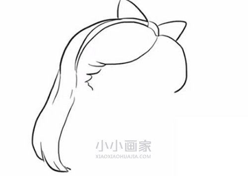 可爱女孩爱丽丝简笔画画法图片步骤步骤2