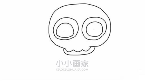 万圣节快乐骷髅简笔画画法图片步骤步骤3