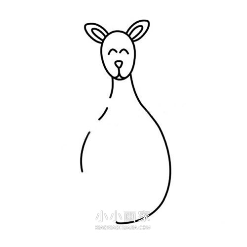 彩色搞笑袋鼠简笔画画法图片步骤步骤4