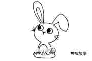 可爱小白兔简笔画画法图片步骤步骤6
