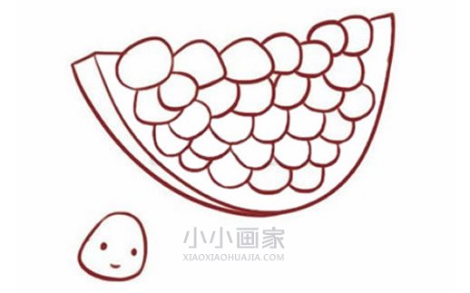 剥开石榴简笔画画法图片步骤步骤4