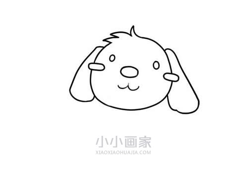 漂亮小狗狗简笔画画法图片步骤步骤4