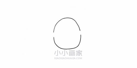 雨天打伞的龙猫简笔画画法图片步骤步骤2