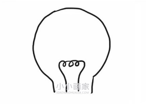 简单灯泡简笔画画法图片步骤步骤3