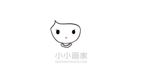 美丽卡通公主简笔画画法图片步骤步骤3