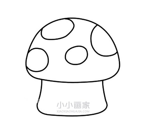 卡通蘑菇屋简笔画画法图片步骤步骤3