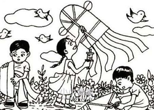 儿童清明节简笔画画法图片步骤步骤15